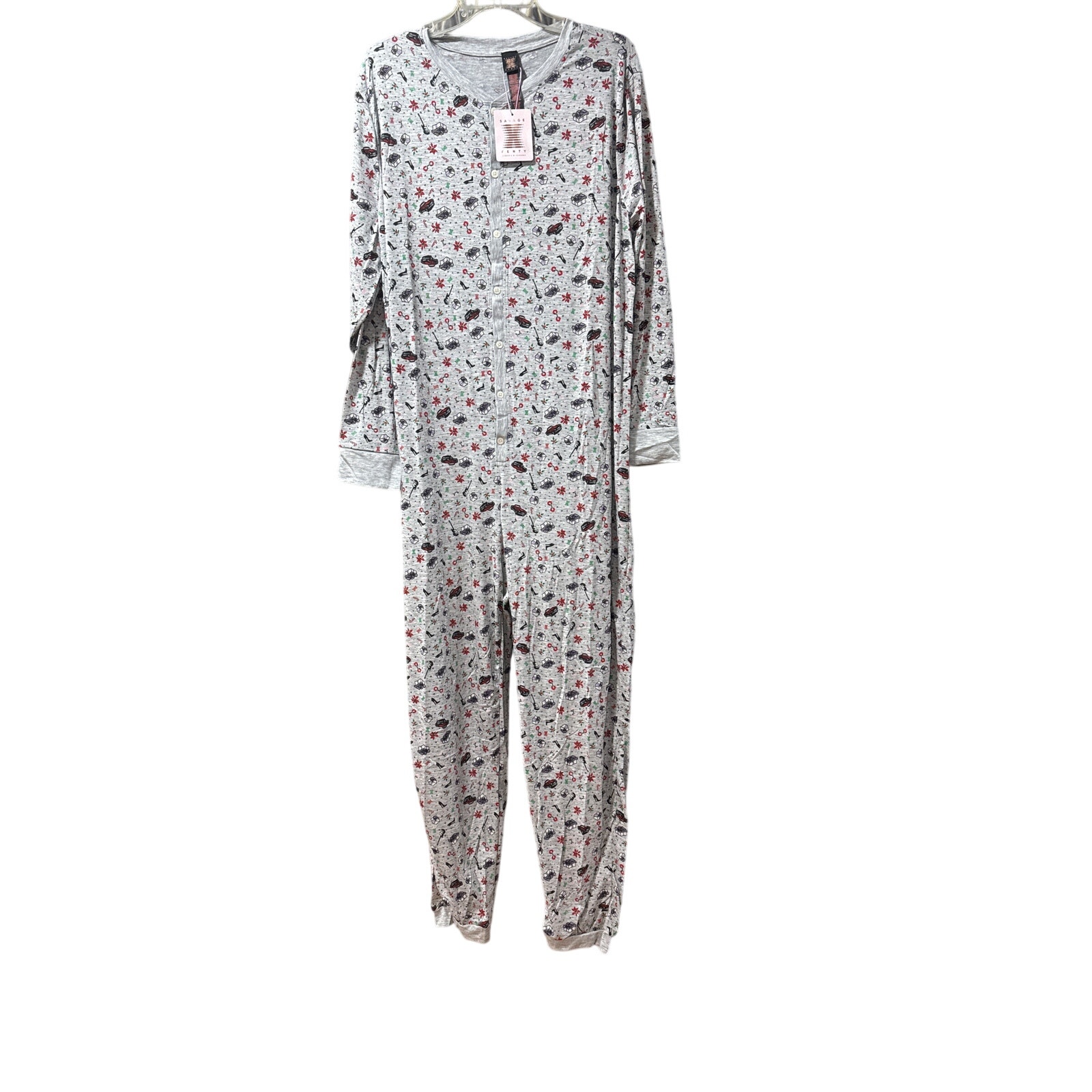 Savage X Fenty Men Open Back Onesie Loungewear Sleepwear - Medium - Multi Color — image 3 of 8
